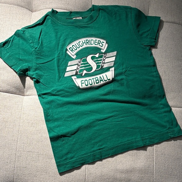 Green Roughriders Football T-Shirt - Picture 1 of 5